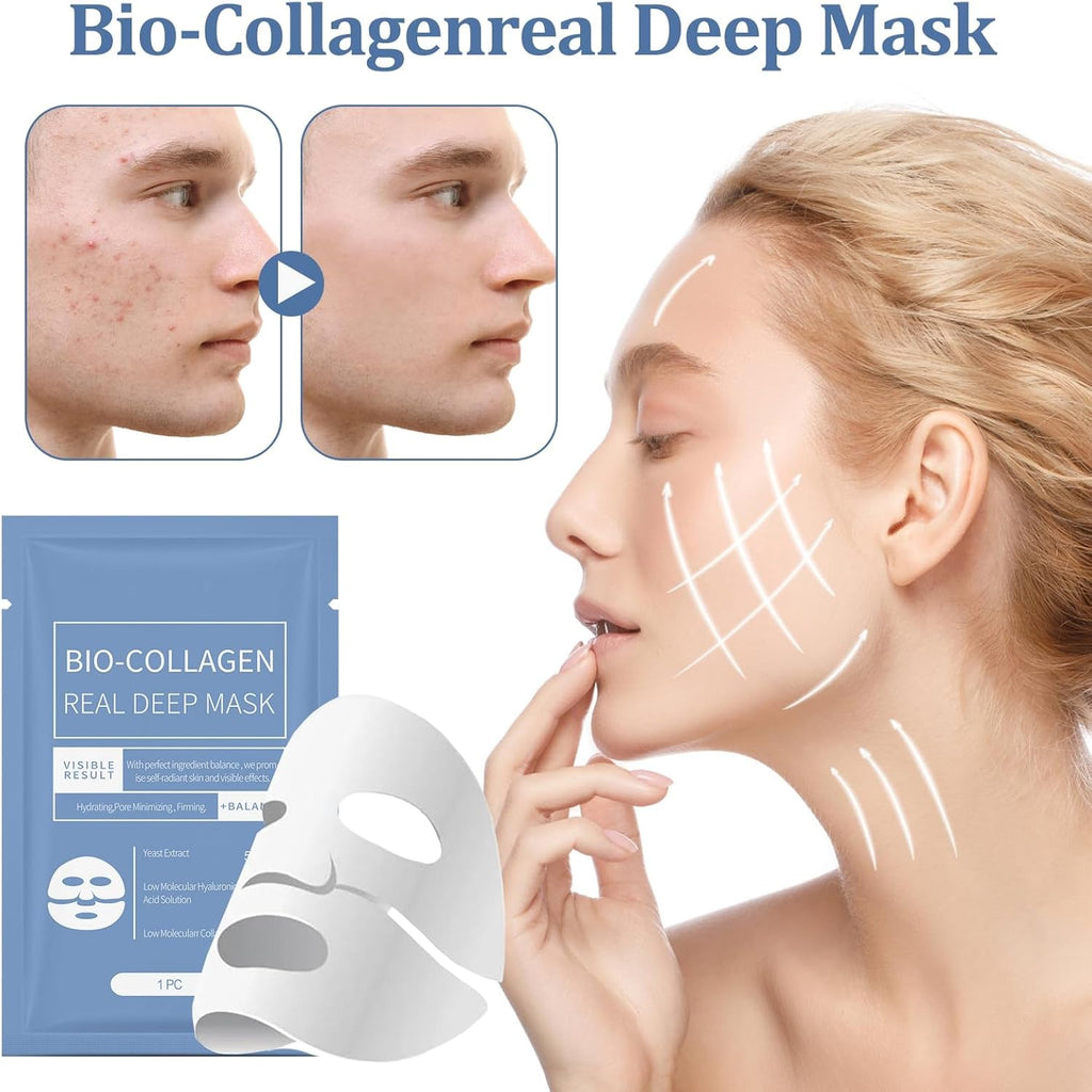 Biodance Collagen Mask, Biodance Collagen Mask Overnight, Bio Collagen Face Mask, Biodance Bio-Collagen Real Deep Mask (5PCS)