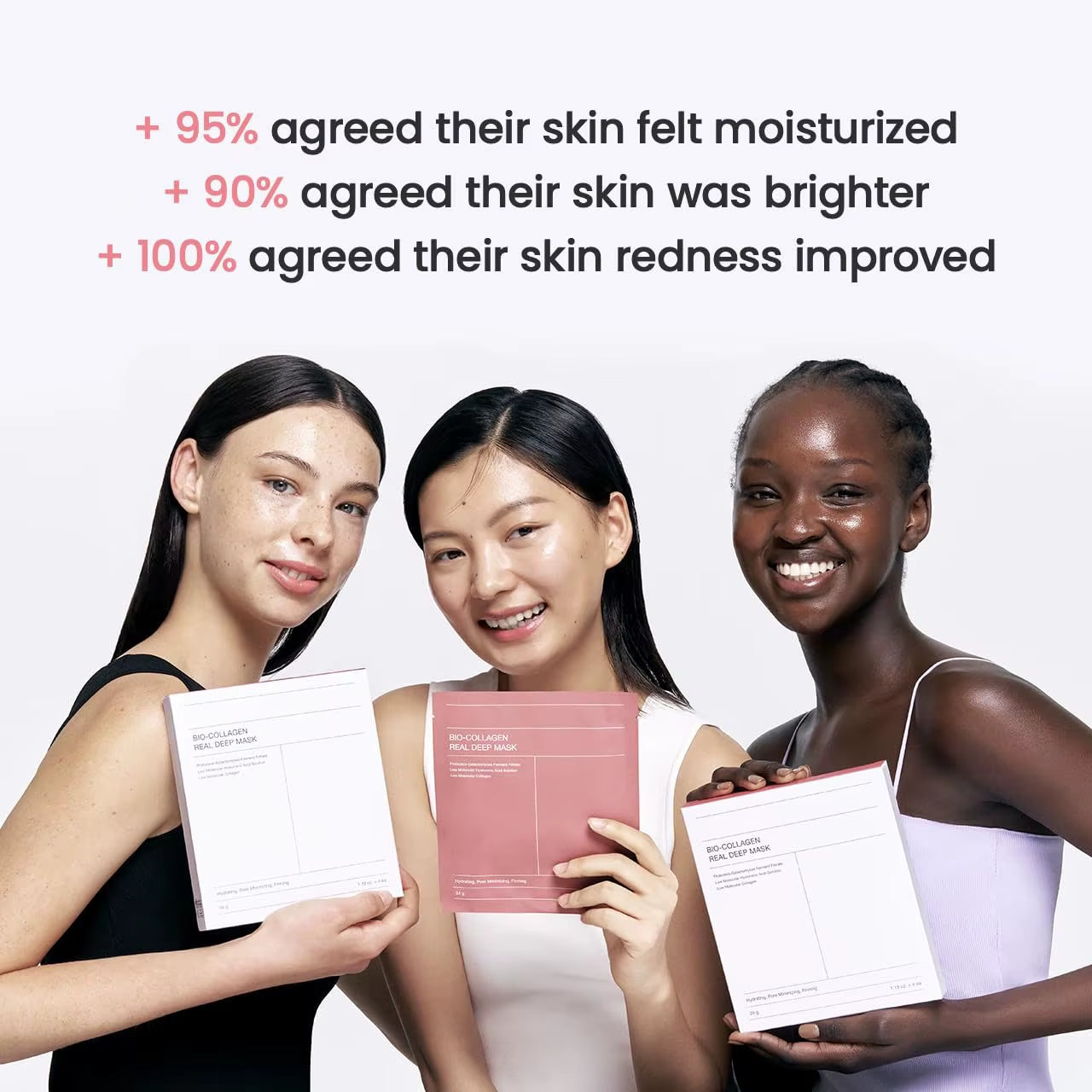 Bio-Collagen Real Deep Mask, Hydrating Overnight Hydrogel Mask, Pore Minimizing, Elasticity Improvement, 34G X4Ea