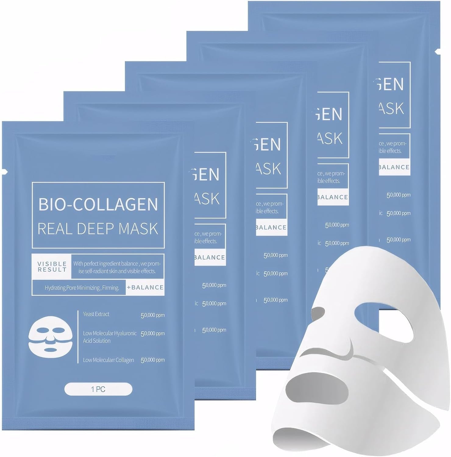 Biodance Collagen Mask, Biodance Collagen Mask Overnight, Bio Collagen Face Mask, Biodance Bio-Collagen Real Deep Mask (5PCS)