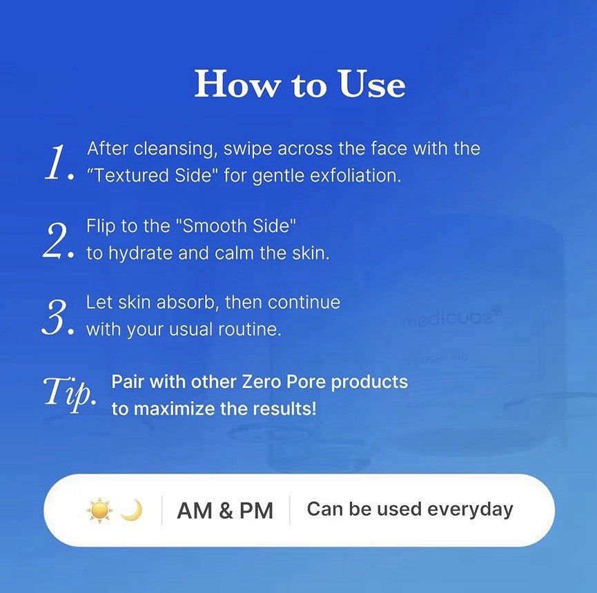 MEDICUBE Zero Pore Pad 155G 70 Pads | Anti-Aging Firm Skincare